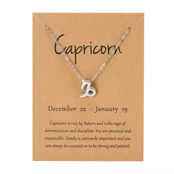 Capricorn Necklace Gold or Silver