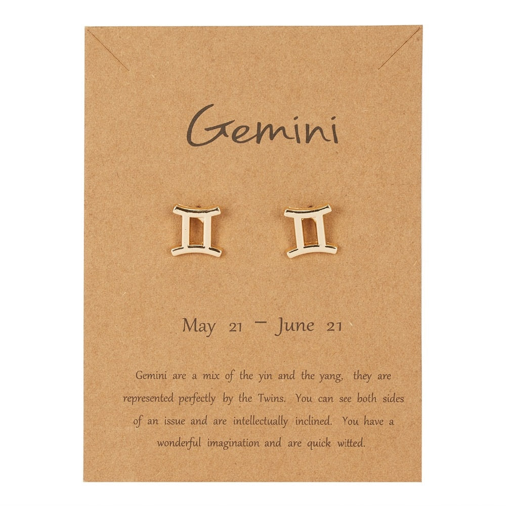 Gemini Earrings - Gold and Silver