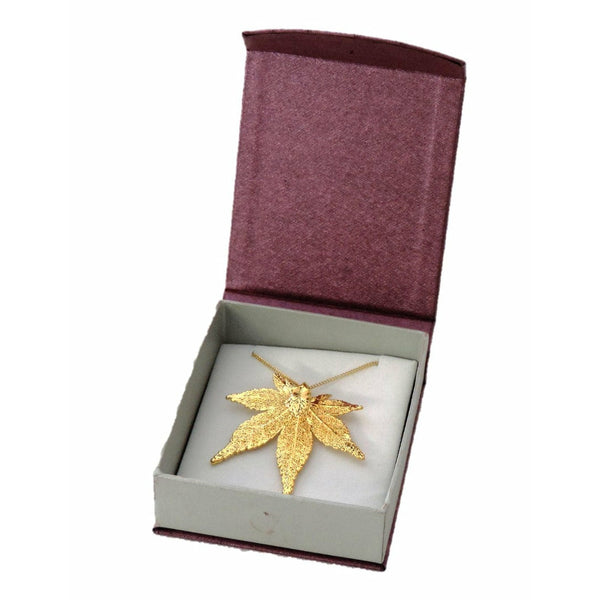 Japanese Maple Pendant - Gold