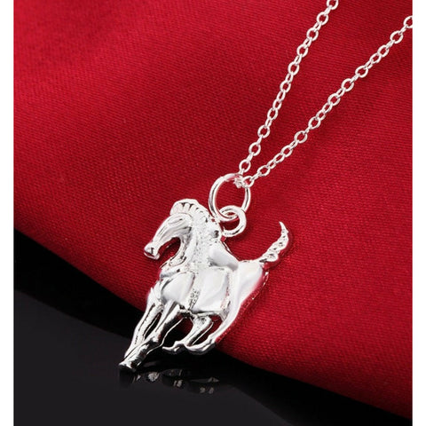 Horse Silver Necklace