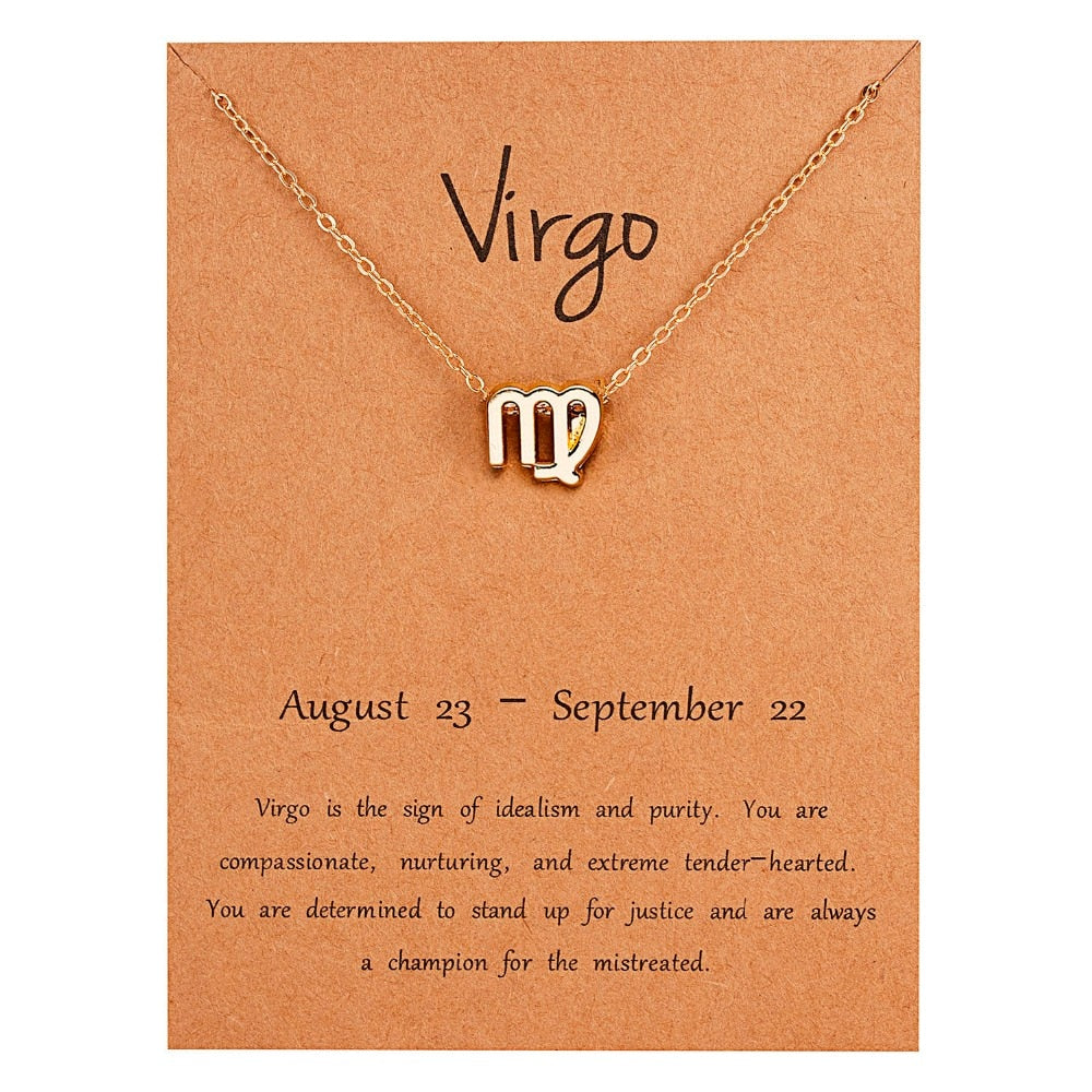 Virgo Necklace Gold or Silver