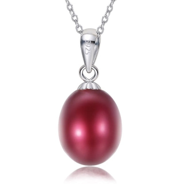Single Freshwater Pearl - Necklace Red