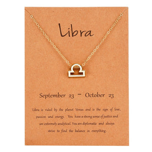 Libra Necklace Gold or Silver