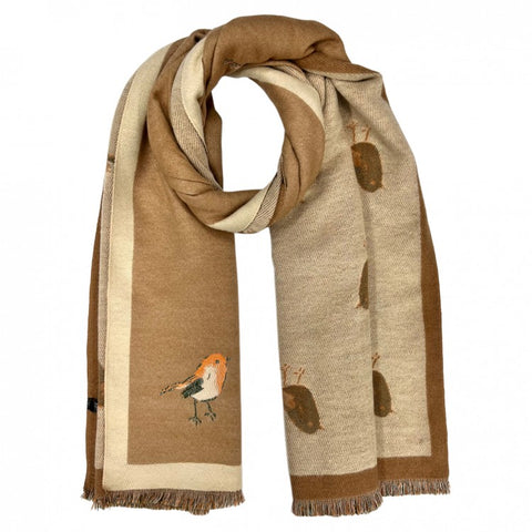 Robin Cashmere Blend Scarf - Beige