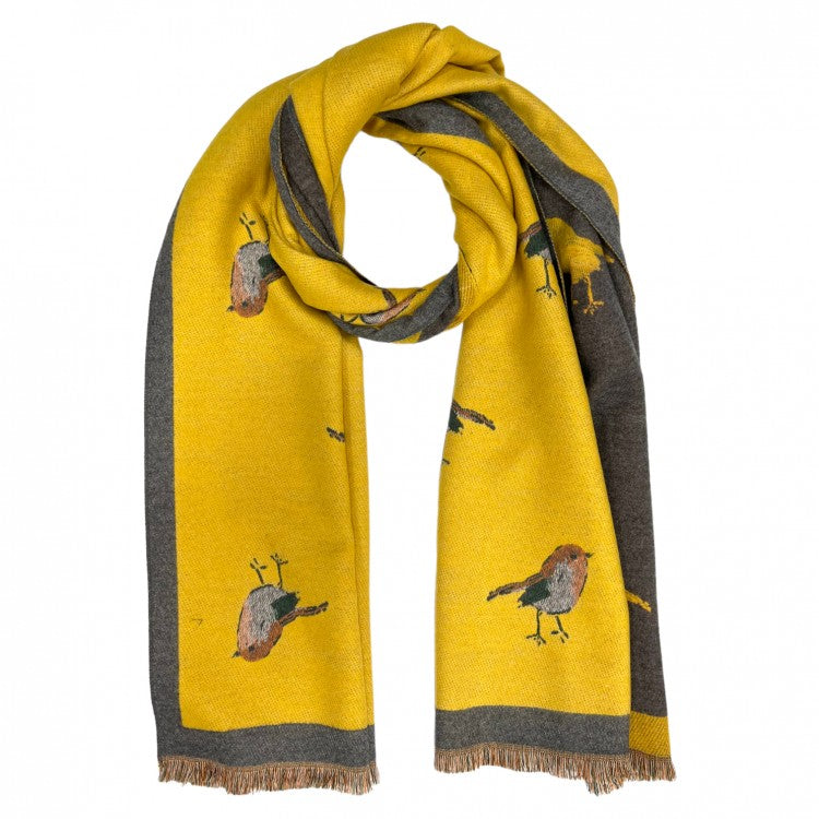 Robin Cashmere Blend Scarf - Yellow