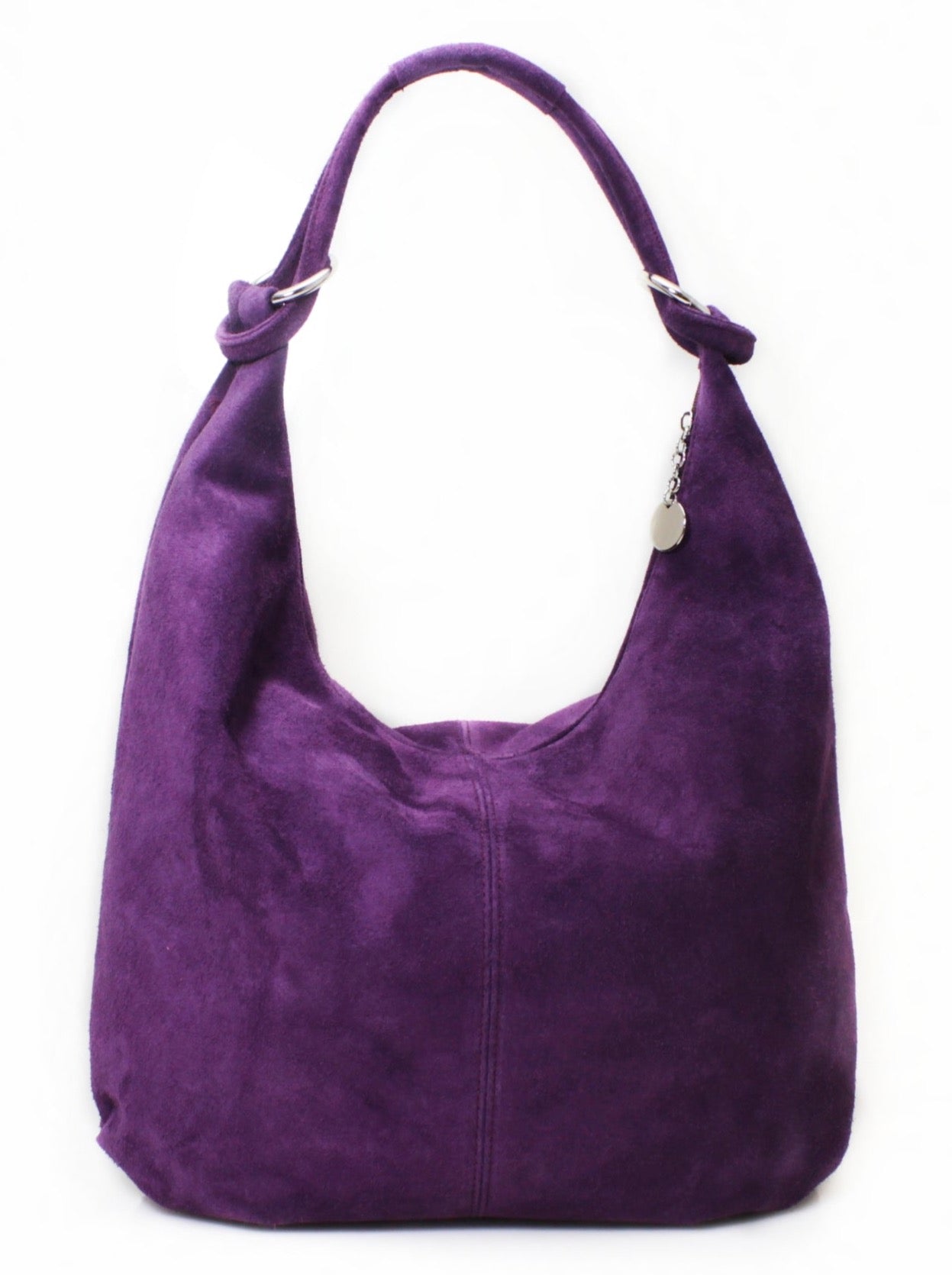 Suede Hobo Bag - Purple