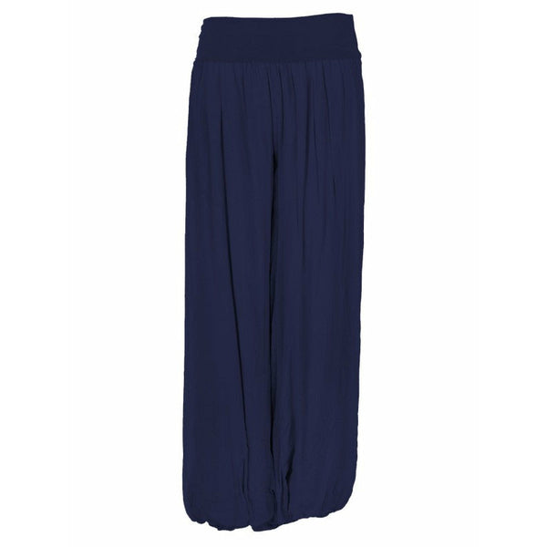 Palazzo Trousers - Navy