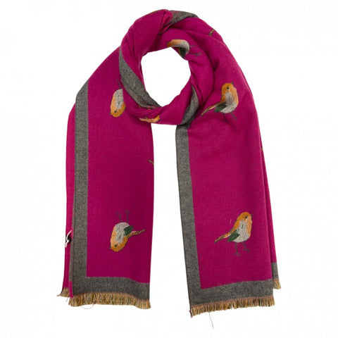 Robin Cashmere Blend Scarf - Hot Pink