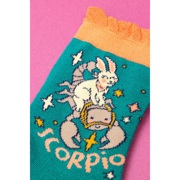 Ladies Powder Zodiac Socks - Scorpio
