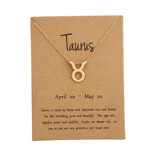 Taurus Necklace Gold or Silver