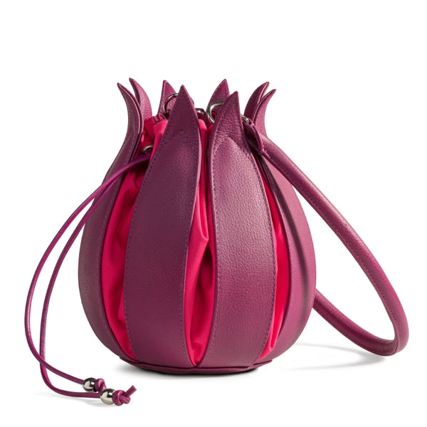 Tulip Leather Bag - Fuchsia/Pink