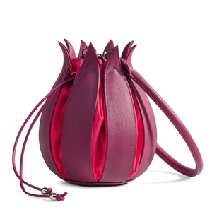 Tulip Leather Bag - Fuchsia/Pink