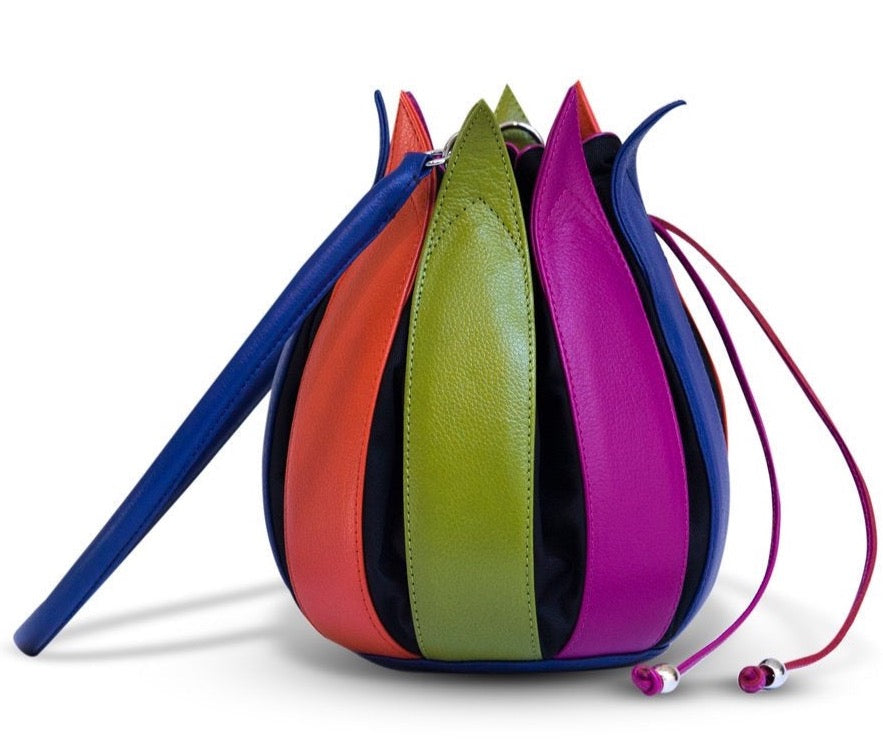 By-Lin Tulip Leather Bag - Multi Coloured