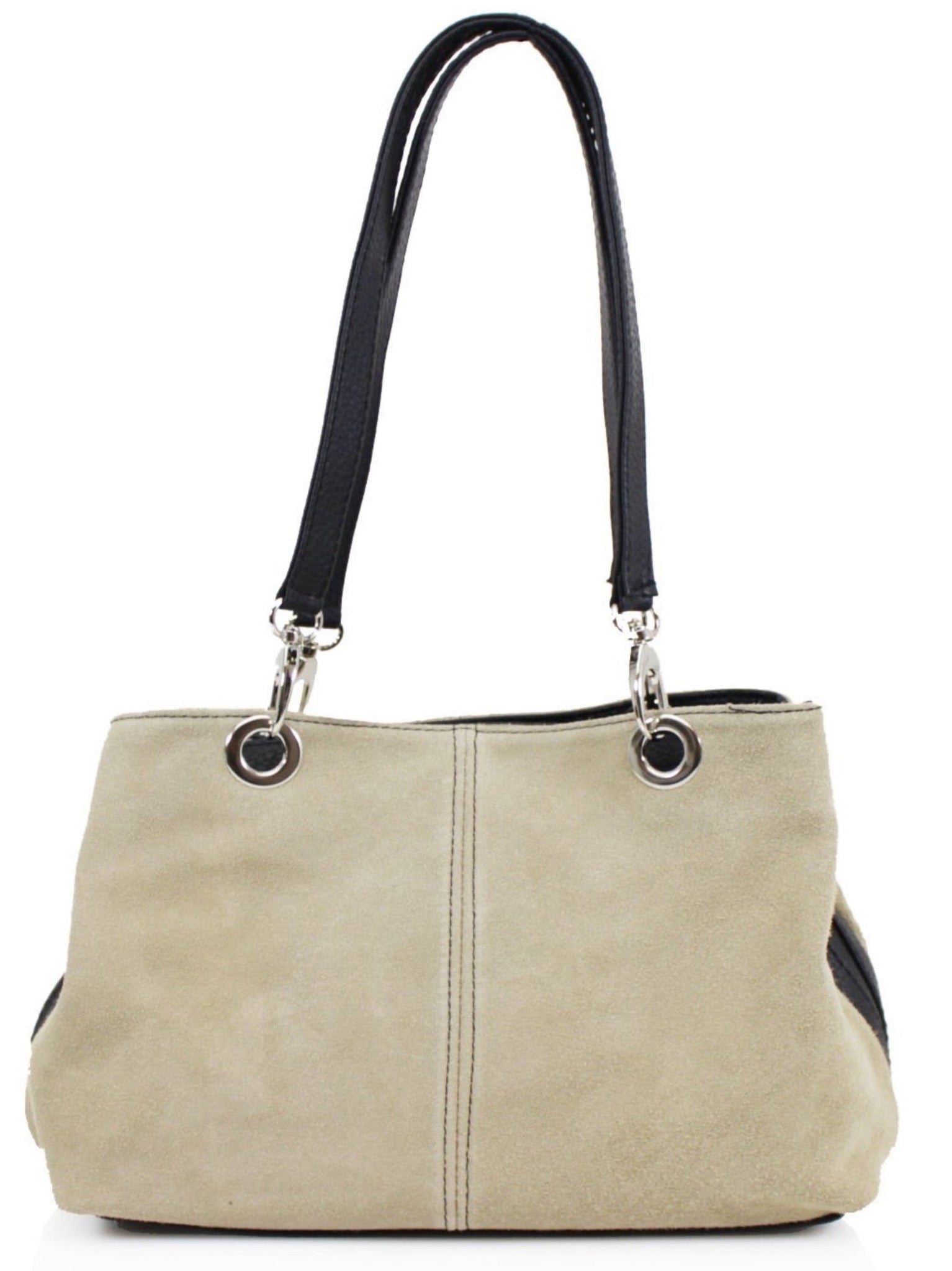 Suede Slouch Bag - Beige