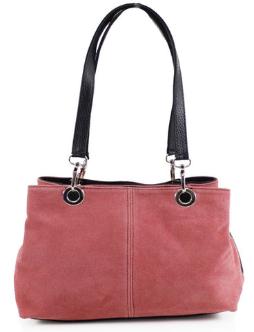 Suede Slouch Bag - Pink